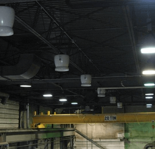 25% Heating Cost Reduction Through Air Circulation in a Manufacturing Plant