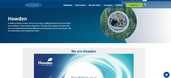 Image of Howden Official Website Capture