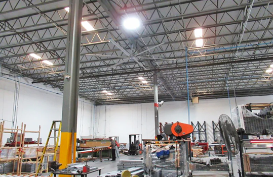 Case study of V-Series HVLS implementation at Gensteel Doors USA