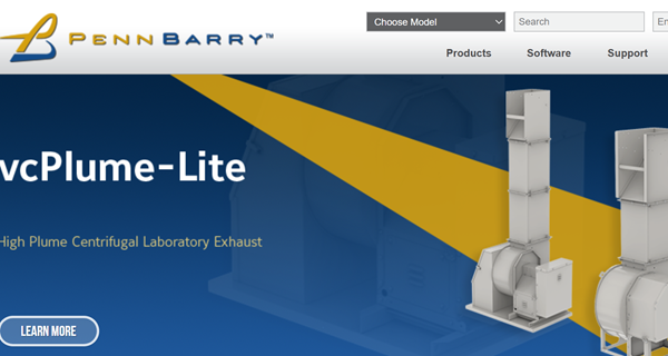 Screenshot of the PennBarry official website